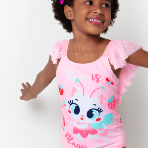 Maiô com Proteção Solar Menina Gata Fada