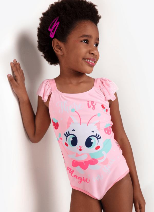 Maiô com Proteção Solar Menina Gata Fada - Imagem 2