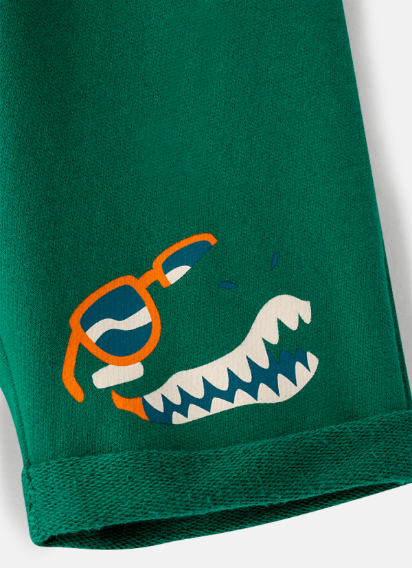 Bermuda Infantil Moletom Dino Surf - Imagem 6
