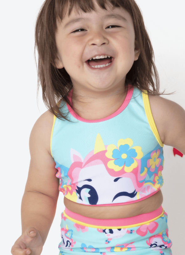 Biquíni Bebê Menina Unicórnio Aloha - Imagem 2