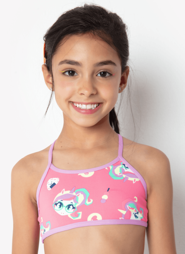 Biquini Menina Kids Unicórnio Kawaii - Imagem 2