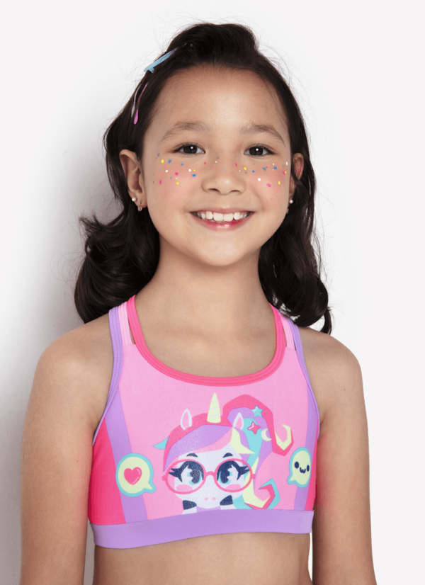 Biquini Menina com Proteção Solar Unicórnio Kawaii - Imagem 2