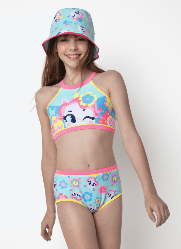 Biquíni Menina Teen Unicórnio Aloha - Imagem 3