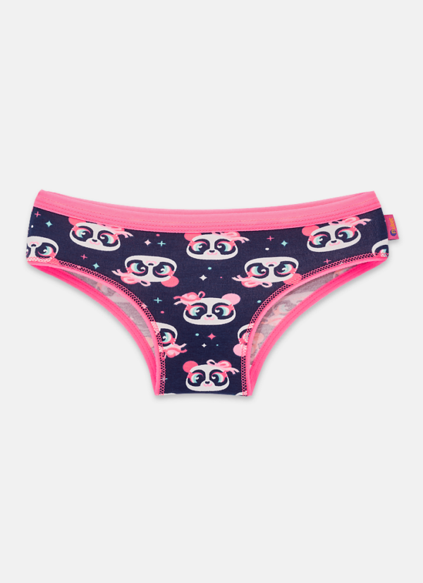 Kit Calcinhas Fun Menina Kids Panda - Imagem 2