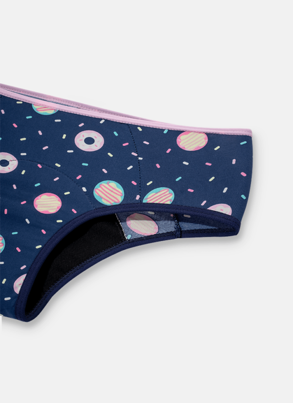 Calcinha Absorvente Boneca Menina Teen Microfibra Panda Donuts - Imagem 3