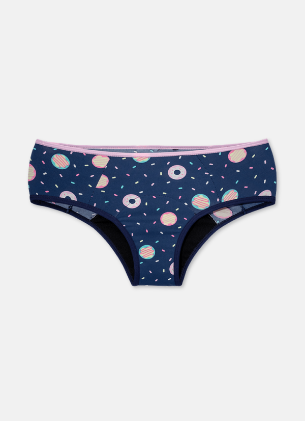 Calcinha Absorvente Boneca Menina Teen Microfibra Panda Donuts