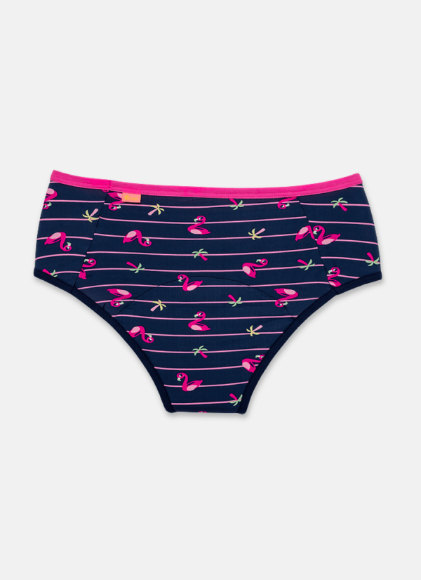 Calcinha Boneca Microfibra Menina Teen Flamingo