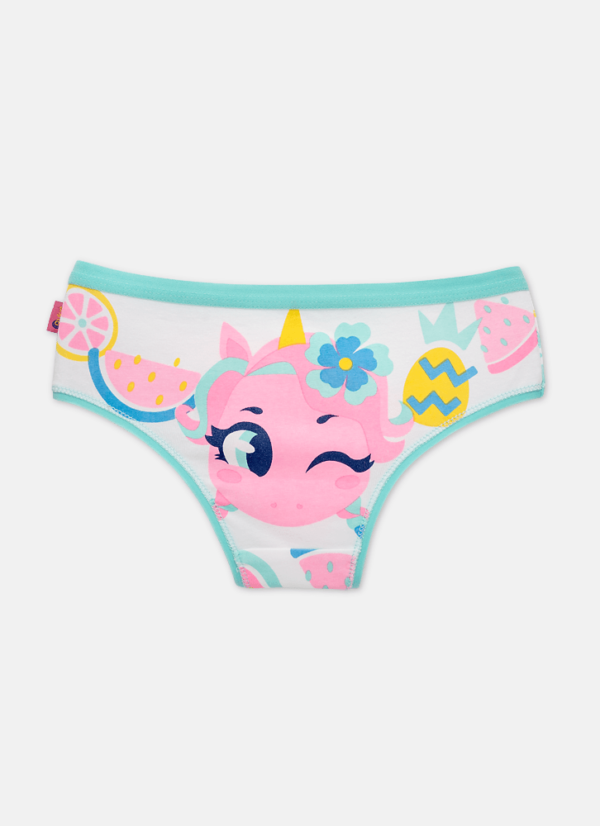 Calcinha Boneca Algodão Menina Unicórnio Aloha - Imagem 2
