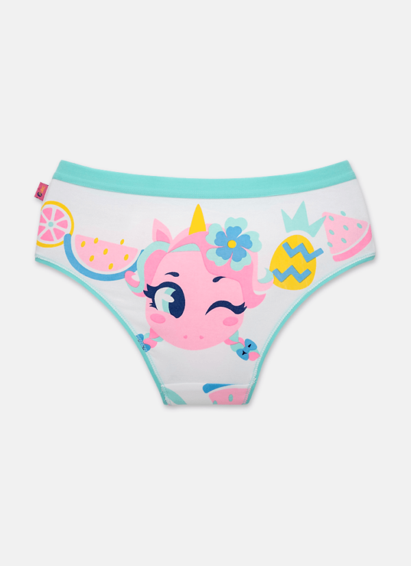 Calcinha Boneca Algodão Feminina Unicórnio Aloha - Imagem 2
