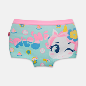 Calcinha BodyShorts Algodão Menina Teen Unicórnio Aloha
