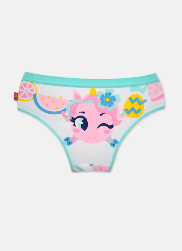 Calcinha Boneca Algodão Menina Teen Unicórnio Aloha - Imagem 2