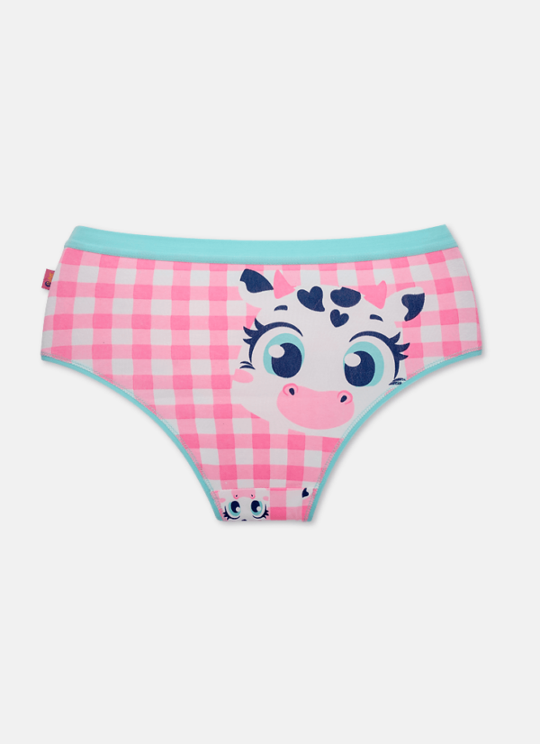 Calcinha Boneca Algodão Feminina Vaca Romântica - Imagem 2