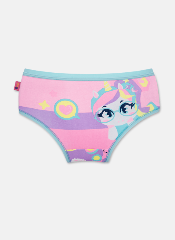 Calcinha Boneca Menina Kids Algodão Unicórnio Kawaii - Imagem 2