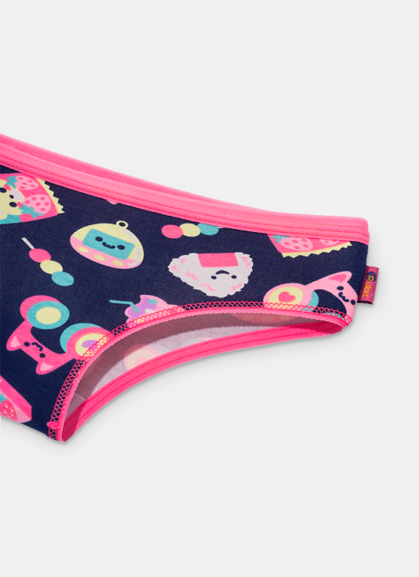 Calcinha Boneca Menina Estampada Algodão Unicórnio Kawaii - Imagem 3
