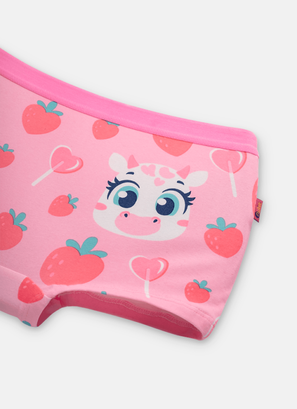 Calcinha BodyShorts Algodão Menina Vaca Romântica - Imagem 2