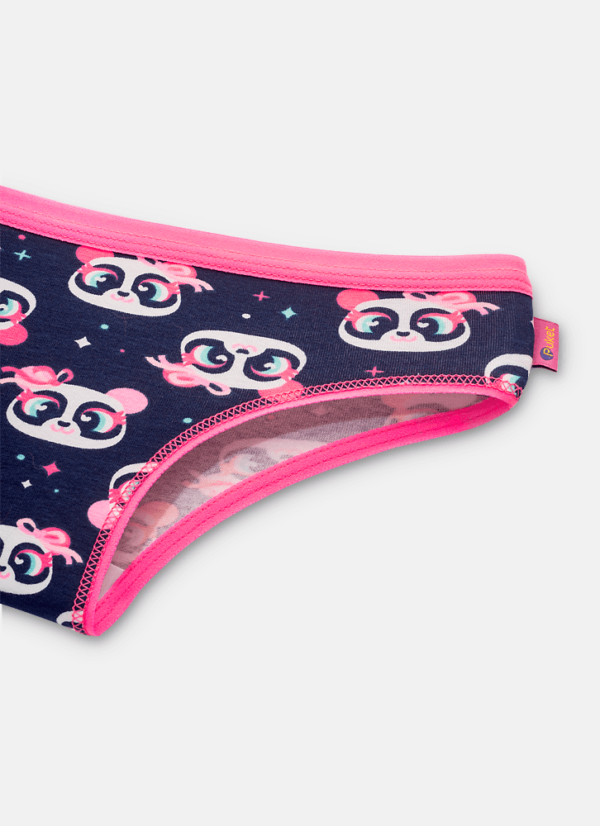 Calcinha Boneca Menina Kids Algodão Panda - Imagem 3