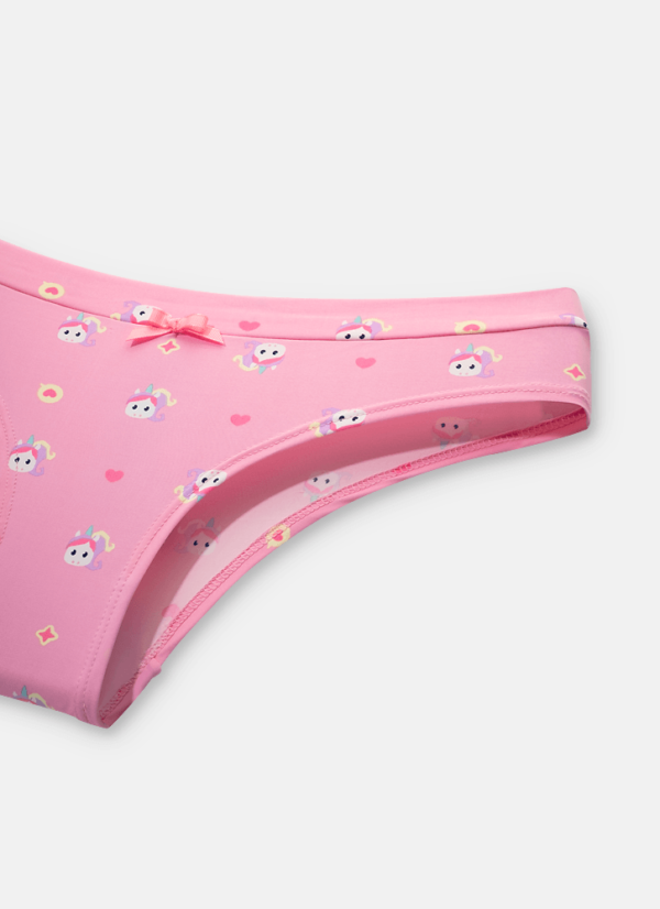 Calcinha Boneca Feminina Microfibra Unicórnio Kawaii - Imagem 2