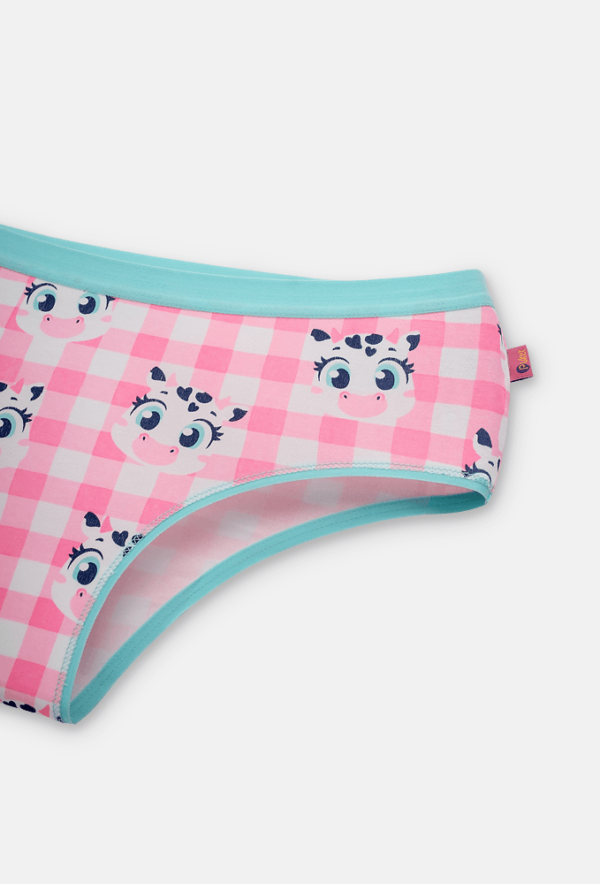 Calcinha Boneca Algodão Feminina Vaca Romântica - Imagem 3