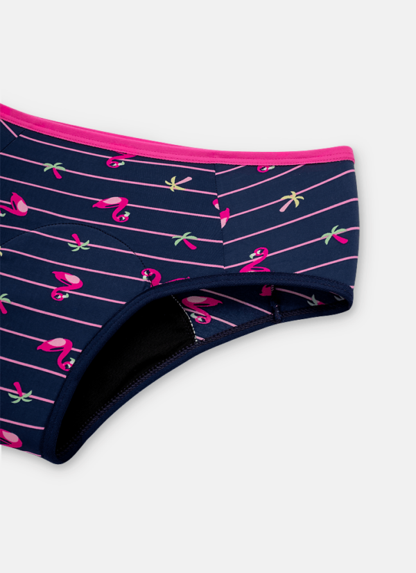Calcinha Boneca Microfibra Menina Teen Flamingo - Imagem 2