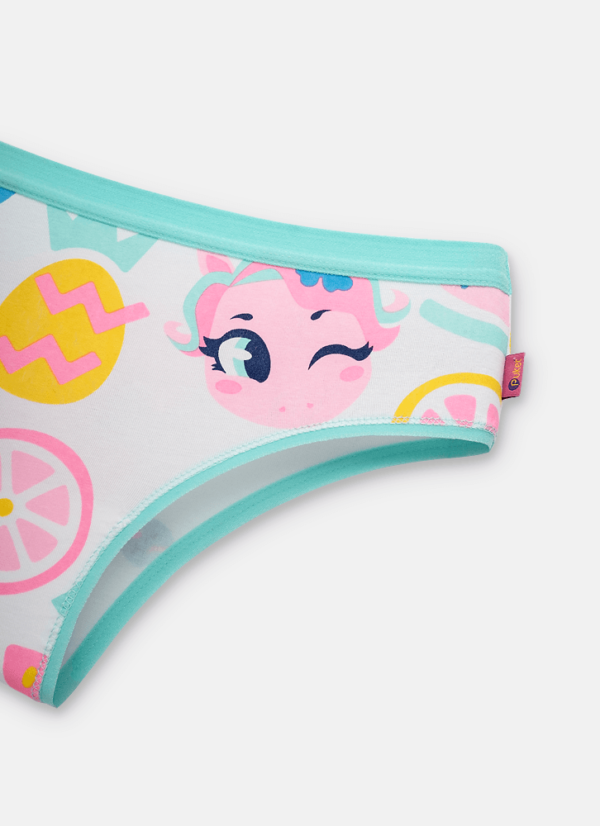 Calcinha Boneca Algodão Menina Teen Unicórnio Aloha - Imagem 3