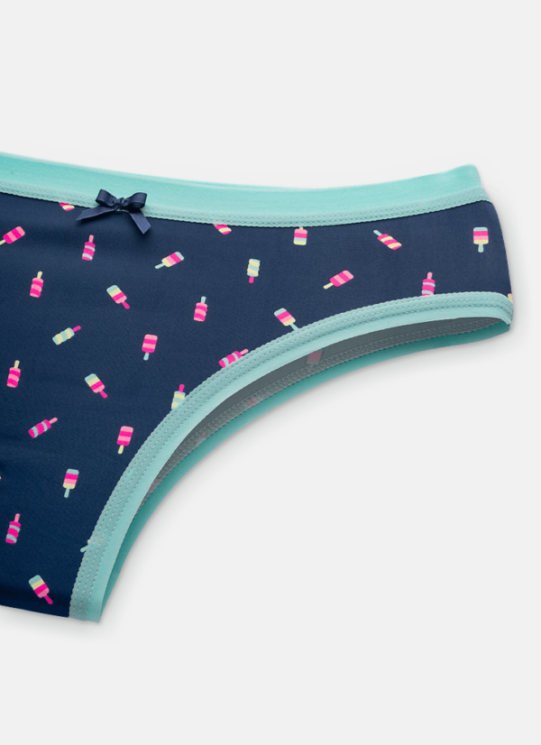 Calcinha Boneca Microfibra Feminina Panda Summer Sorvete - Imagem 3