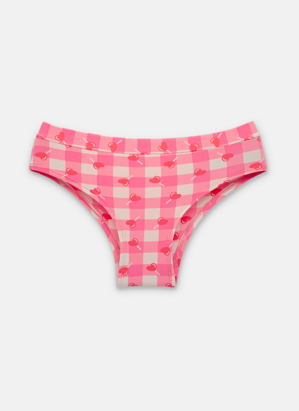 Calcinha Boneca Microfibra Menina Teen Pirulito de Coração - Imagem 2