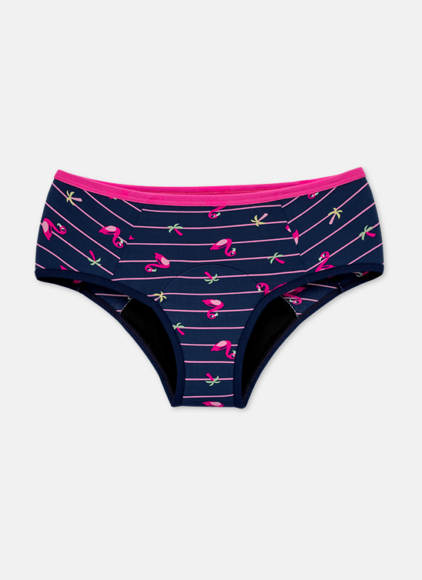 Calcinha Boneca Microfibra Menina Teen Flamingo - Imagem 3