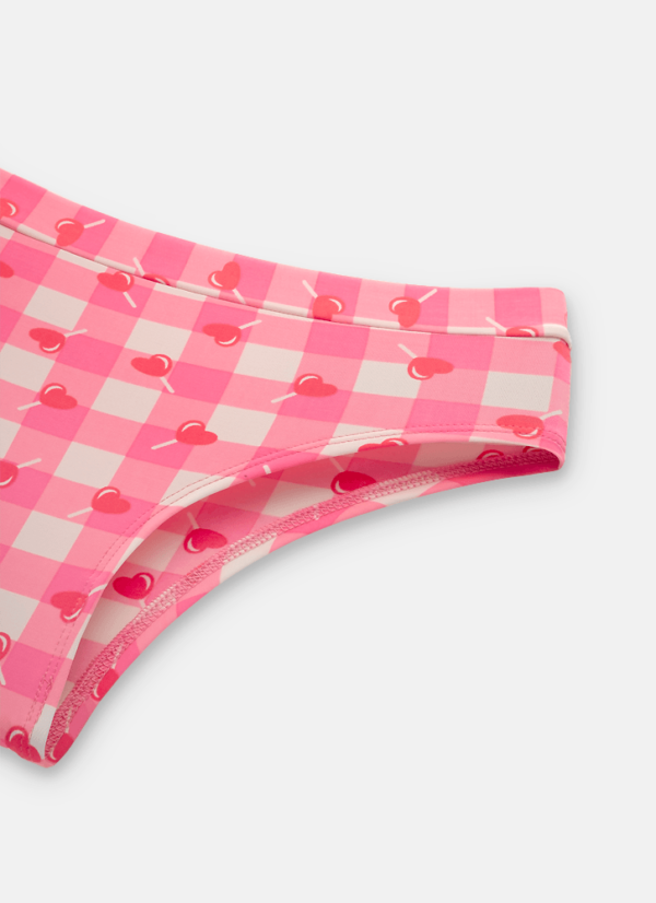 Calcinha Boneca Microfibra Menina Teen Pirulito de Coração - Imagem 3