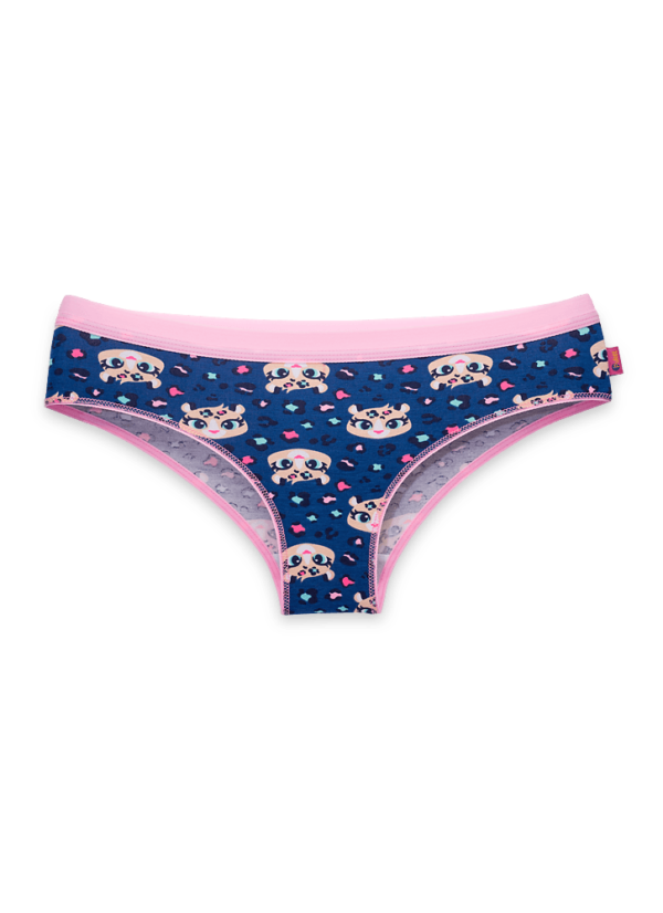 Calcinha Boneca Feminina Algodão Onça