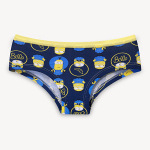 Calcinha Caleçon Algodão Menina Minions Azul