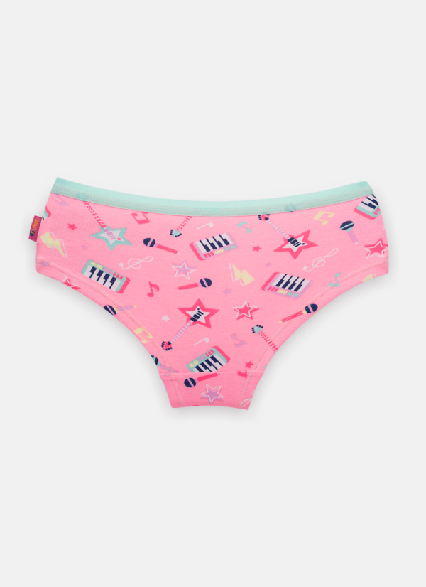 Calcinha Caleçon Rosa Menina Unicórnio Popstar - Imagem 2