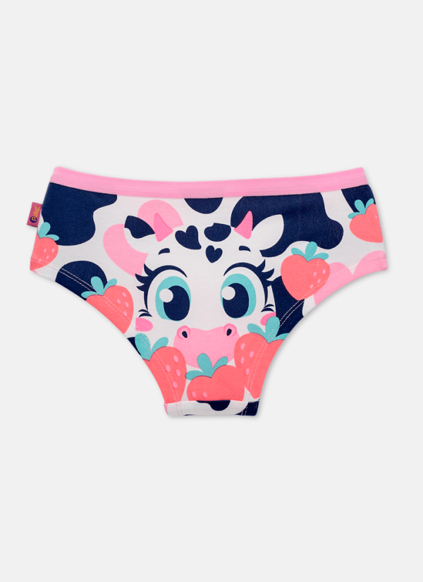 Calcinha Caleçon Menina Vaca Romântica - Imagem 2