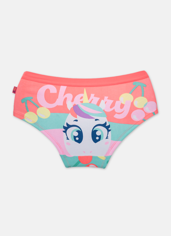 Calcinha Caleçon Feminina Algodão Unicórnio Cherry - Imagem 2