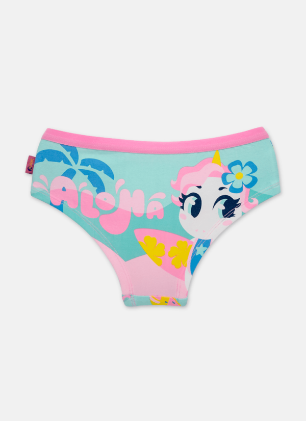 Calcinha Caleçon Algodão Menina Unicórnio Aloha - Imagem 2