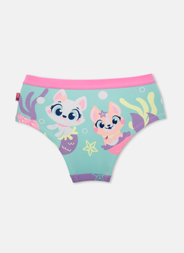 Calcinha Caleçon Algodão Menina Teen Pet Sereia - Imagem 2