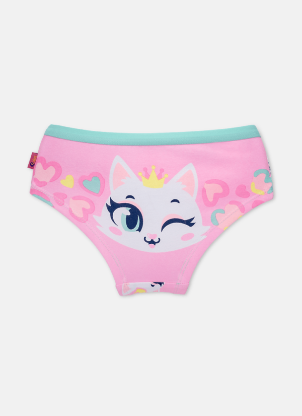 Calcinha Caleçon Algodão Menina Gata Romântica - Imagem 2