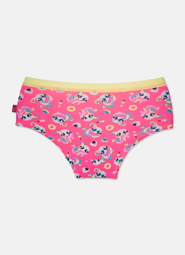Calcinha Caleçon Adulto Algodão Unicórnio Kawaii - Imagem 2