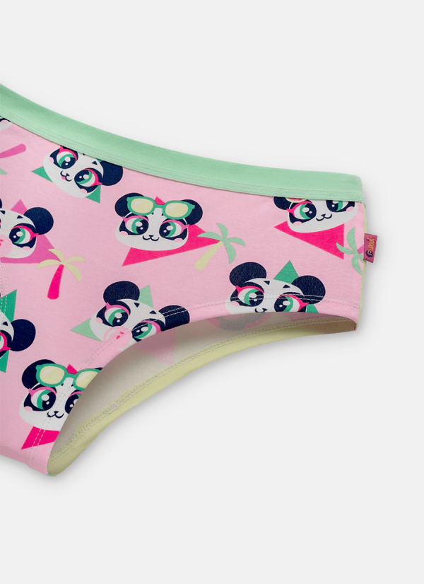 Calcinha Caleçon Algodão Menina Teen Panda Miami - Imagem 3