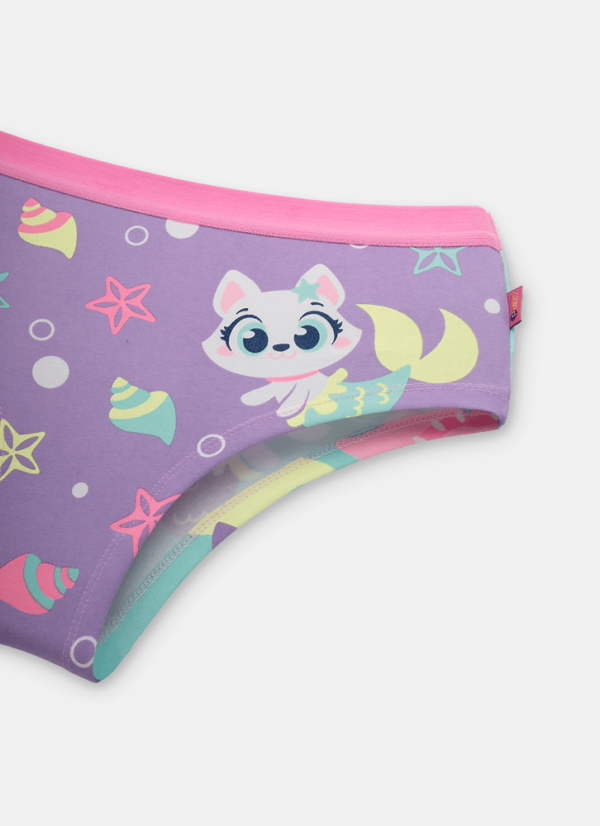 Calcinha Caleçon Algodão Menina Teen Pet Sereia - Imagem 3