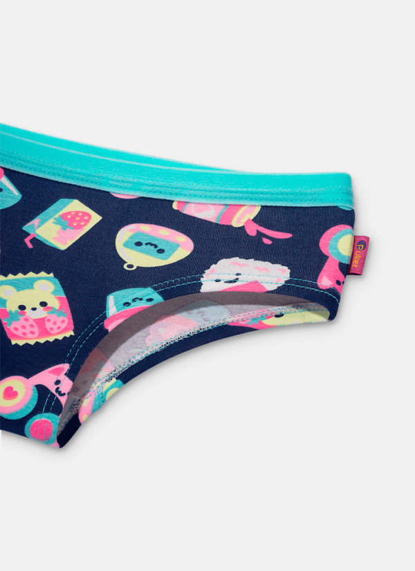 Calcinha Caleçon Menina Algodão Unicórnio Kawaii - Imagem 3