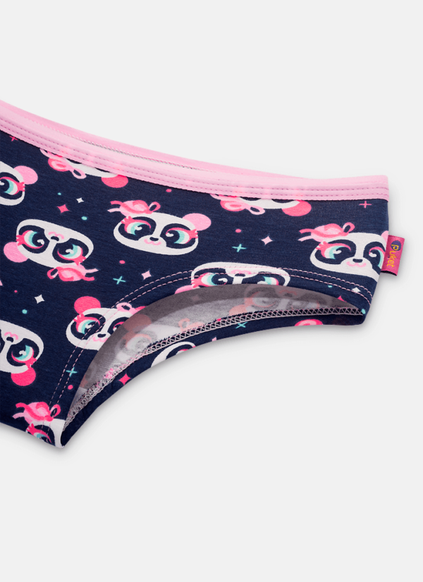 Calcinha Caleçon Menina Kids Algodão Panda - Imagem 2