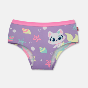 Calcinha Caleçon Algodão Feminina Estampada Pet Sereia