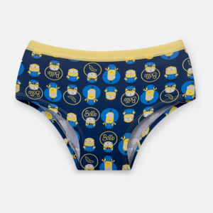 Calcinha Caleçon Algodão Feminina Azul Minions