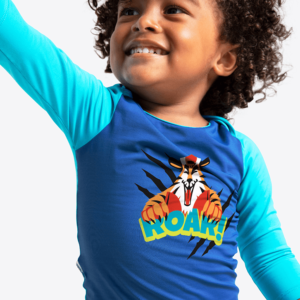 Camiseta com Proteção Solar Bebê Menino Tigre Roar