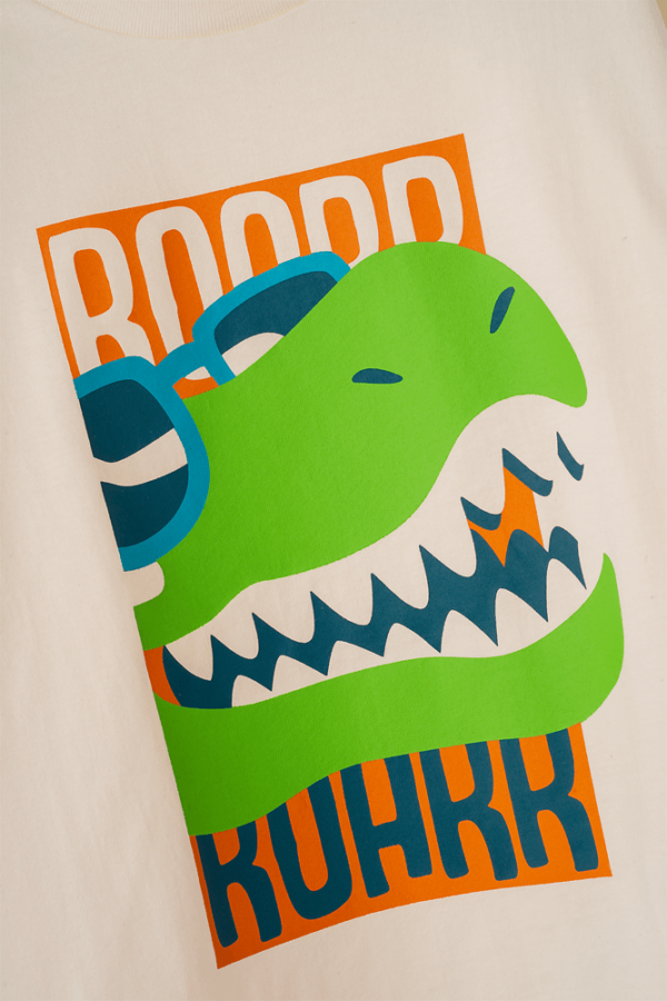 Camiseta Infantil Manga Longa Algodão Dino Surf - Imagem 5