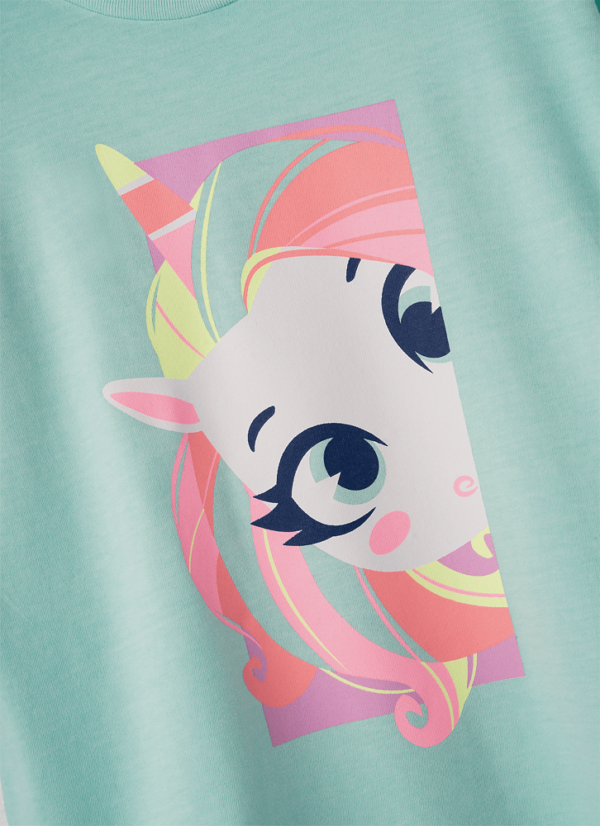 Camiseta Infantil Manga Longa Algodão Unicórnio Shine - Imagem 5
