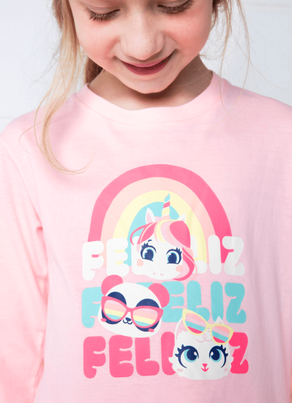 Camiseta Infantil Manga Longa Algodão Multibichos - Imagem 4