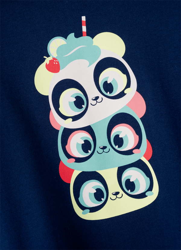 Camiseta Infantil Manga Longa Algodão Panda Shake - Imagem 5