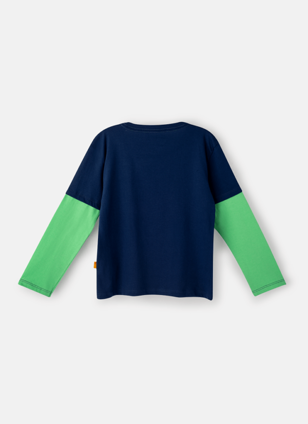 Camiseta Infantil Manga Longa Algodão Dino Food - Imagem 4