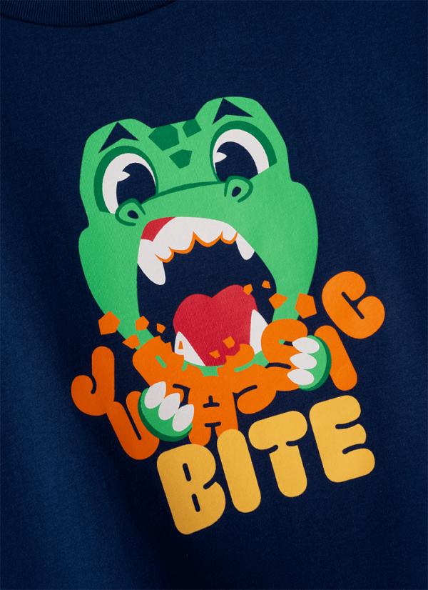 Camiseta Infantil Manga Longa Algodão Dino Food - Imagem 5